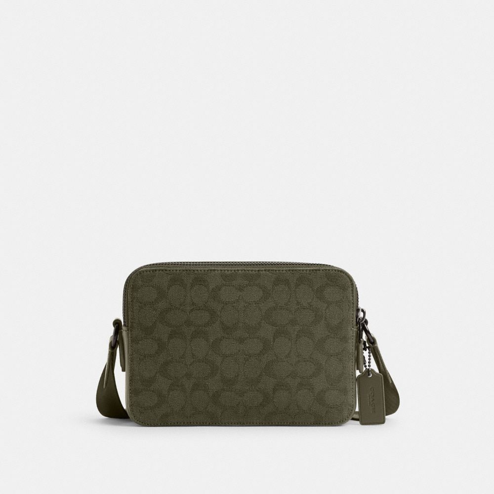 Coach Charter Crossbody Bag 24 In Signature Canvas Jacquard Verdes | COH866607