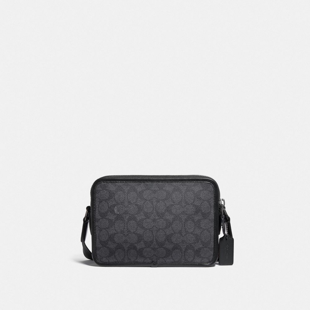 Coach Charter Crossbody Bag 24 In Signature Canvas Pretas Cobre Cinzentas | COH865323