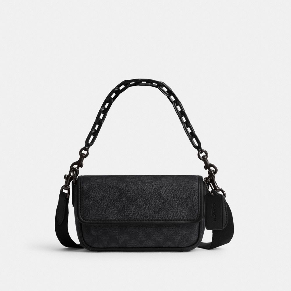 Coach Charter Flap Crossbody 18 In Signature Canvas Cinzentas | COH866610