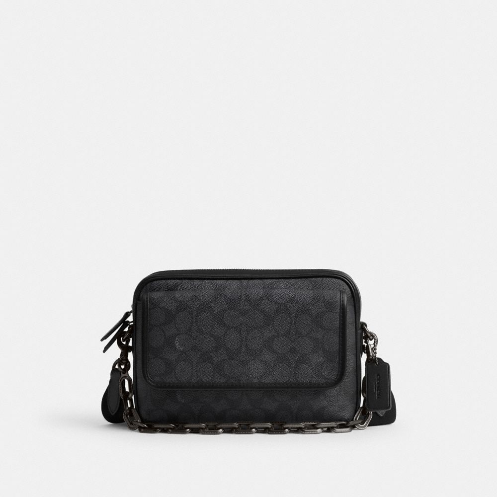 Coach Charter Flap Crossbody 24 In Signature Canvas Cinzentas | COH866612