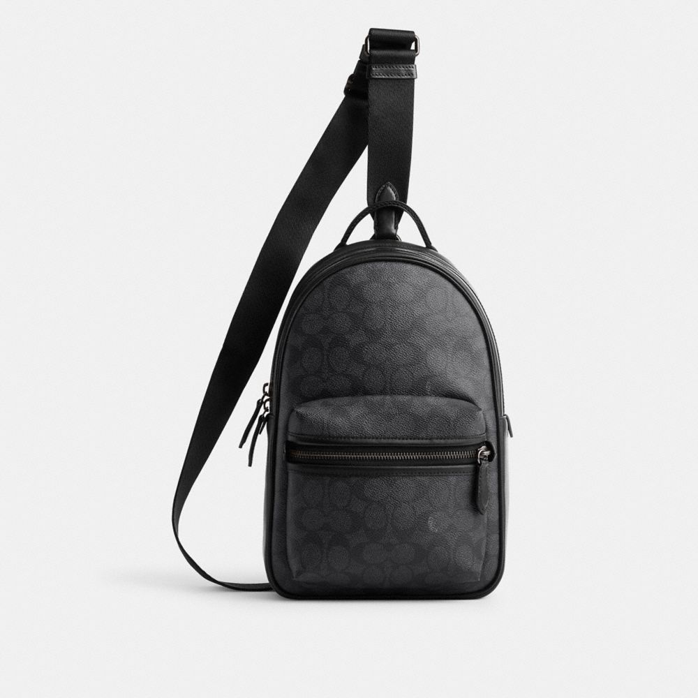 Coach Charter Pack In Signature Canvas Cinzentas | COH866512