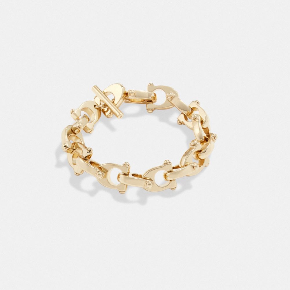 Coach Chunky Signature Chain Link Bracelet Douradas | COH866151