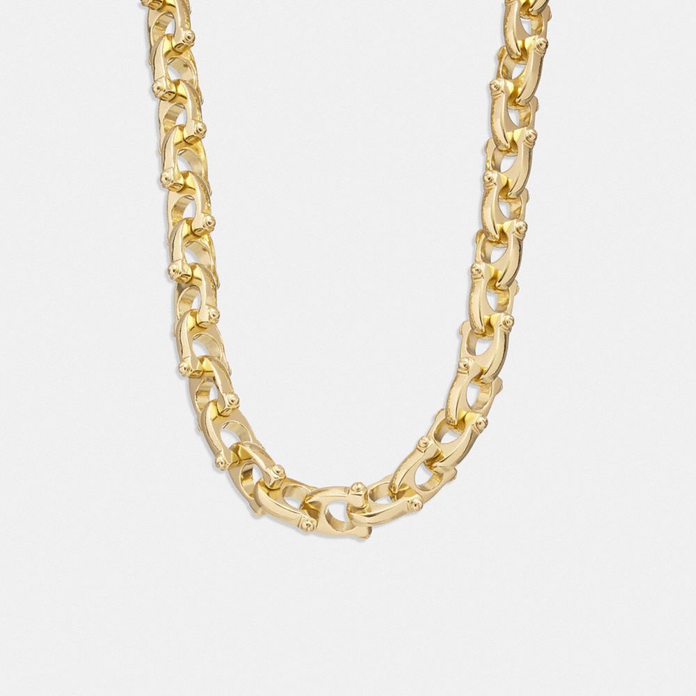 Coach Chunky Signature Chain Link Necklace Douradas | COH866160