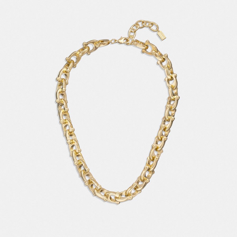 Coach Chunky Signature Chain Link Necklace Douradas | COH866160
