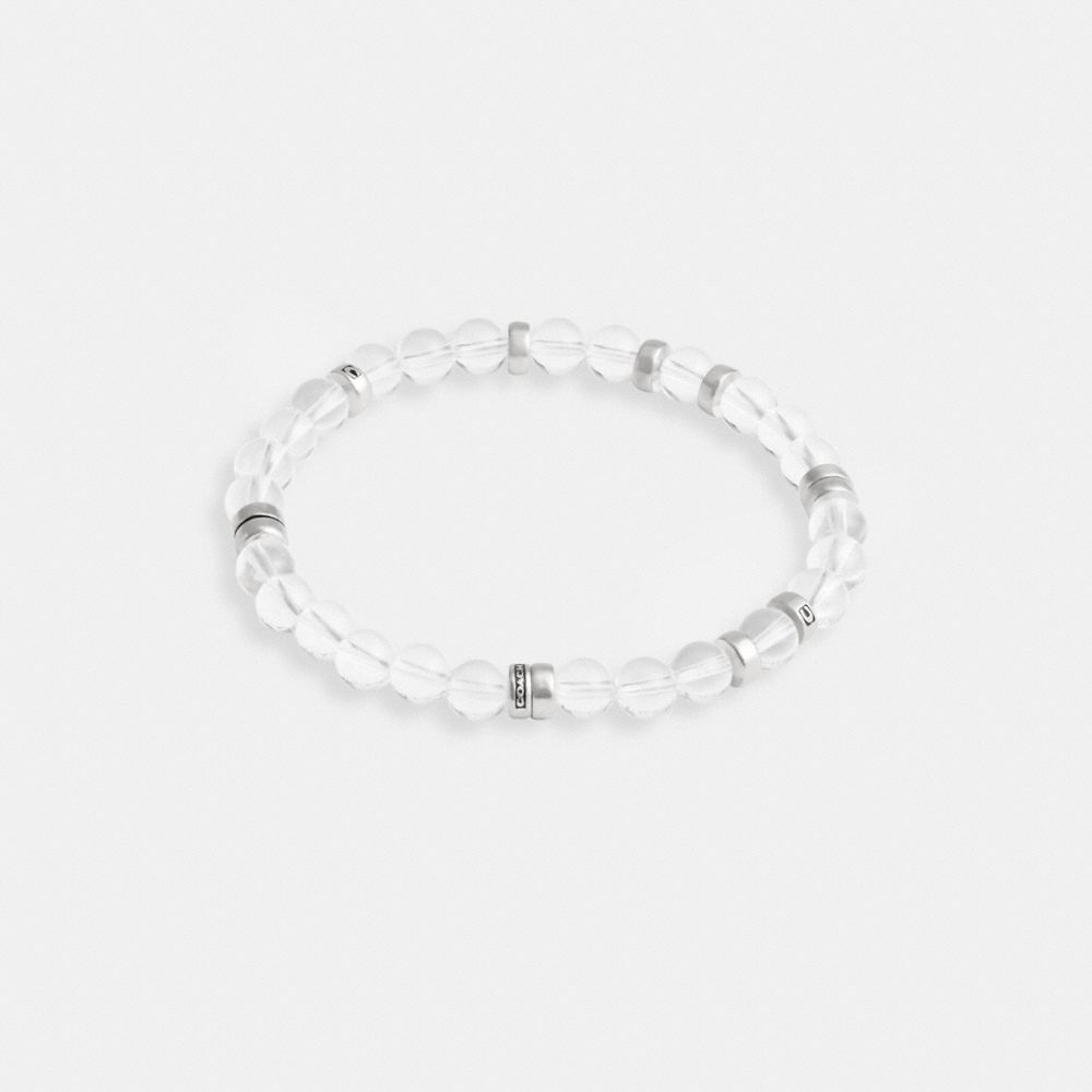 Coach Clear Quartz Beaded Disk Bracelet Prateadas | COH867025