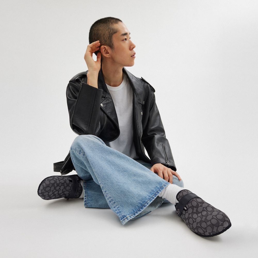 Coach Clog In Signature Jacquard Cinzentas Pretas | COH866843