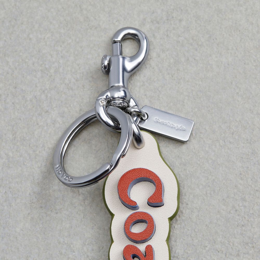 Coach Coachtopia Bag Charm In Coachtopia Leather Laranja Escuro Multicoloridas | COH866433