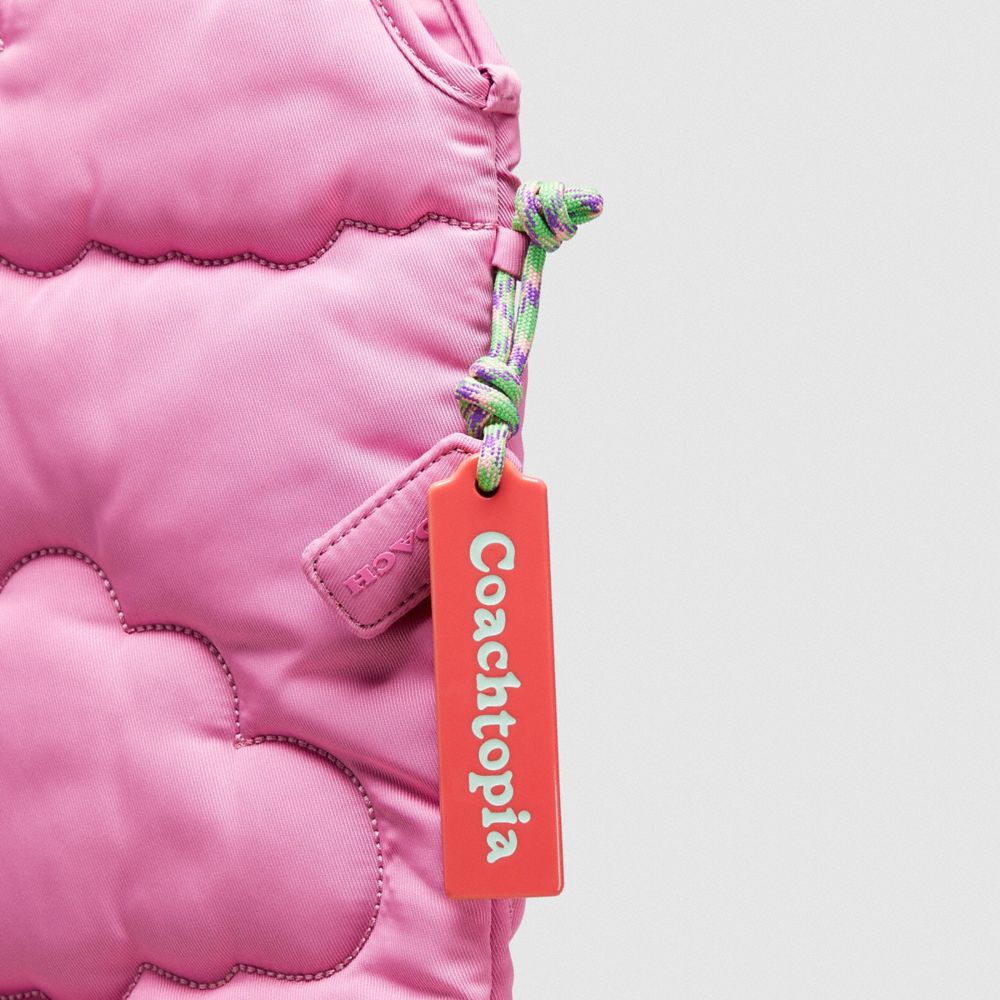Coach Coachtopia Loop Flat Tote With Cloud Quilting Rosa | COH866625