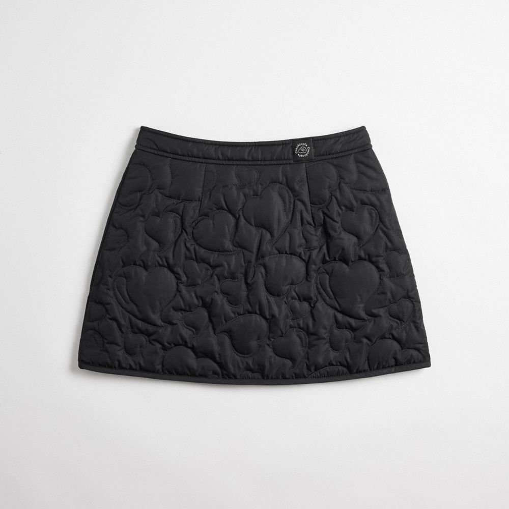 Coach Coachtopia Loop Quilted Heart Mini Skirt Pretas | COH866024