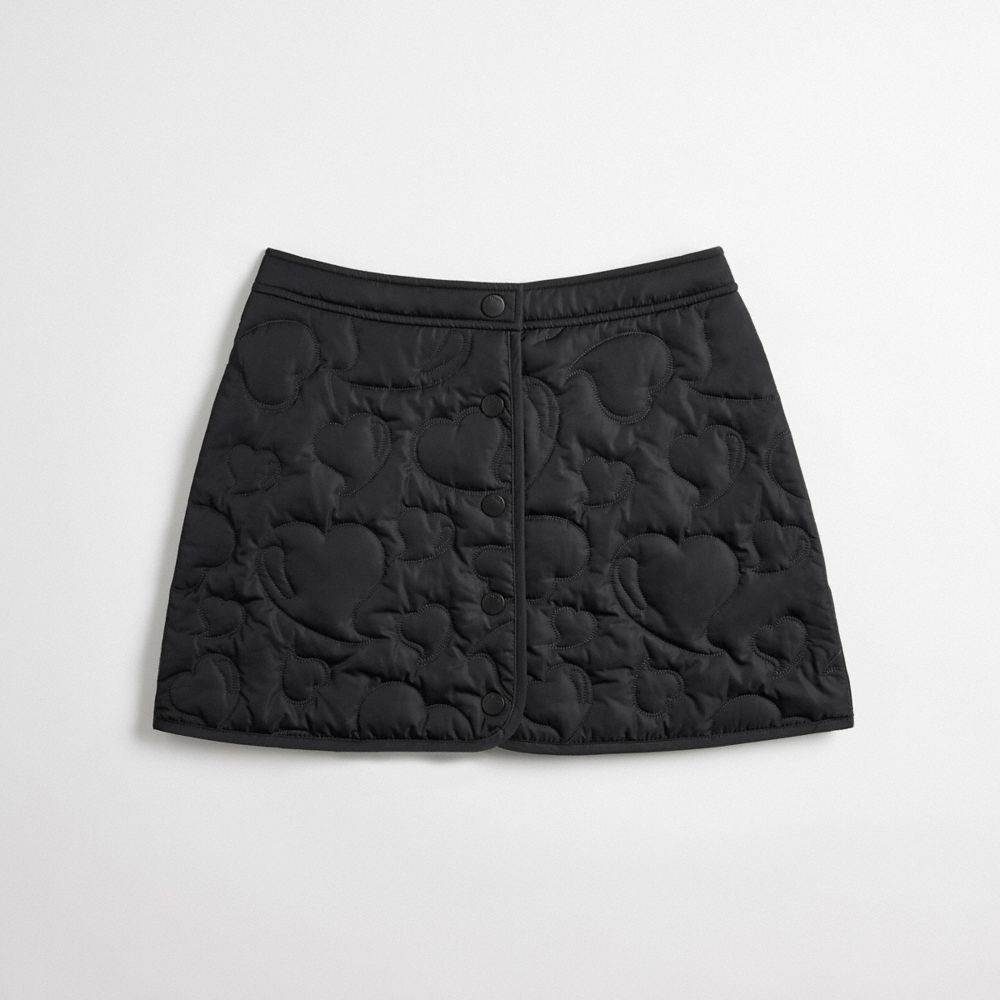 Coach Coachtopia Loop Quilted Heart Mini Skirt Pretas | COH866024