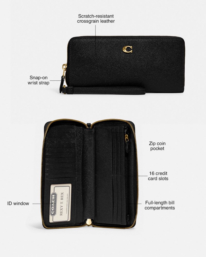 Coach Continental Wallet Prateadas | COH865628