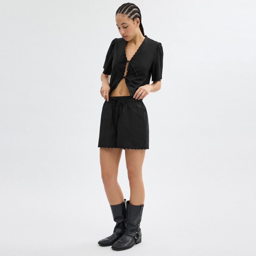Coach Cotton Set Shorts In Organic Cotton Pretas | COH866045