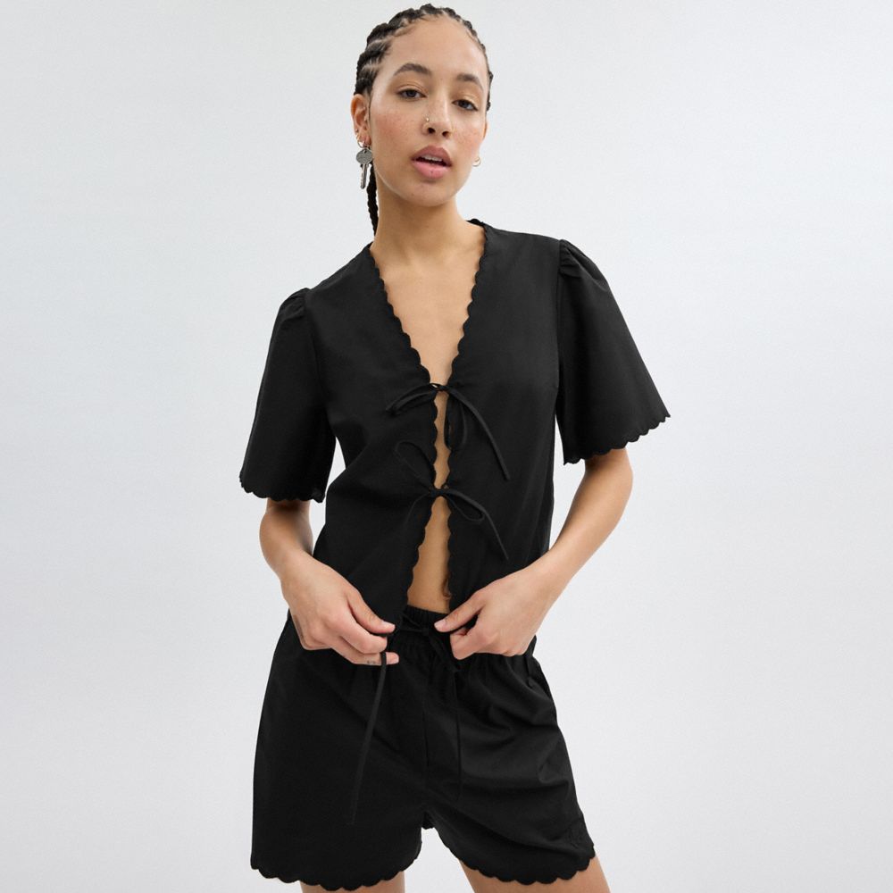 Coach Cotton Set Top In Organic Cotton Pretas | COH866001