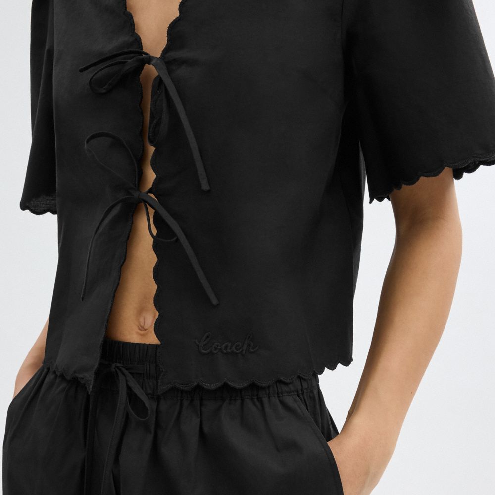 Coach Cotton Set Top In Organic Cotton Pretas | COH866001