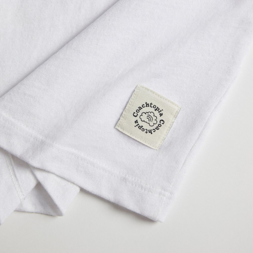 Coach Cropped Tee: Coachtopia Creatures Branco Vermelhas Multicoloridas | COH865970