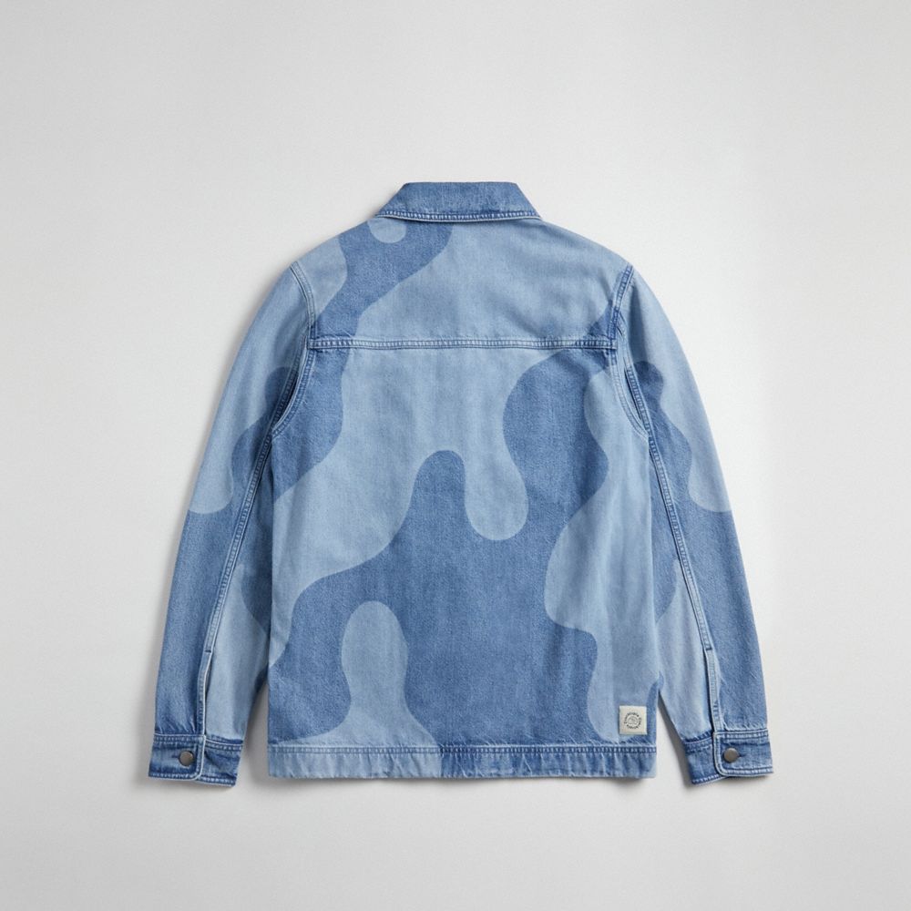 Coach Denim Jacket In Wavy Wash Azuis Multicoloridas | COH865926