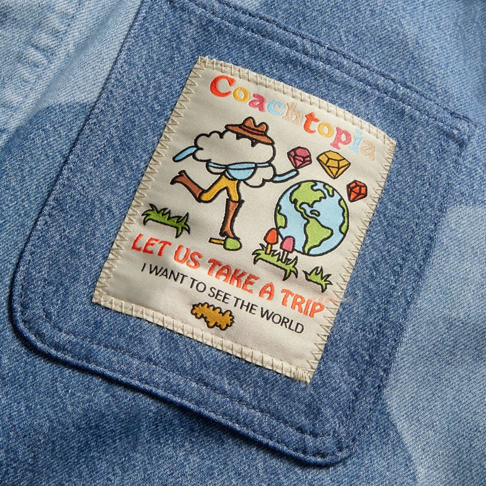Coach Denim Jacket In Wavy Wash Azuis Multicoloridas | COH865926