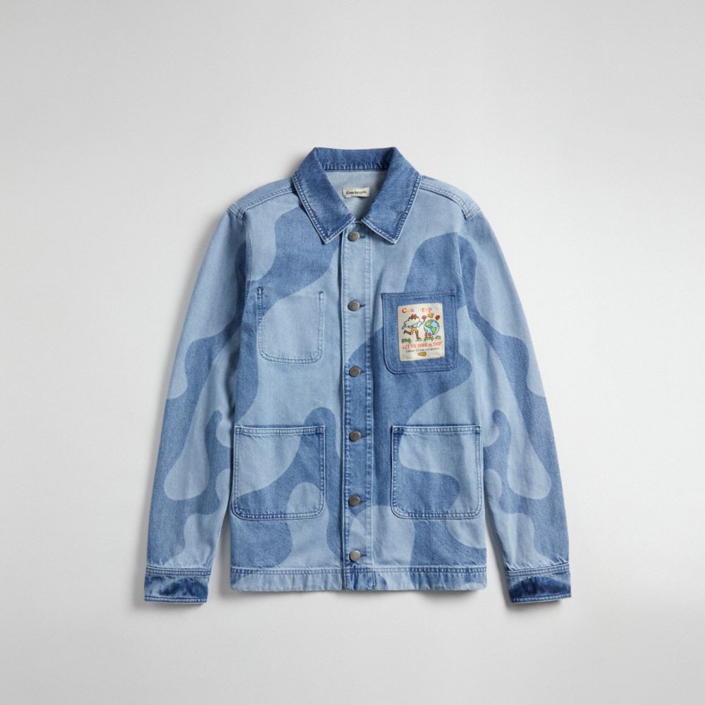 Coach Denim Jacket In Wavy Wash Azuis Multicoloridas | COH865926