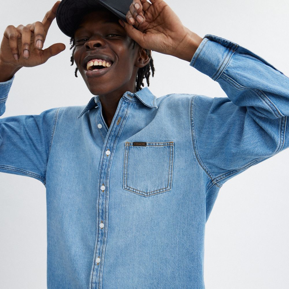 Coach Denim Shirt Luz Azul Claro | COH866918