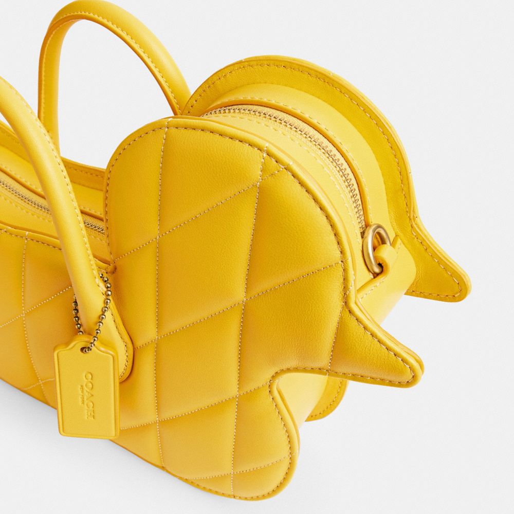 Coach Duck Bag With Quilting Amarelas | COH864913