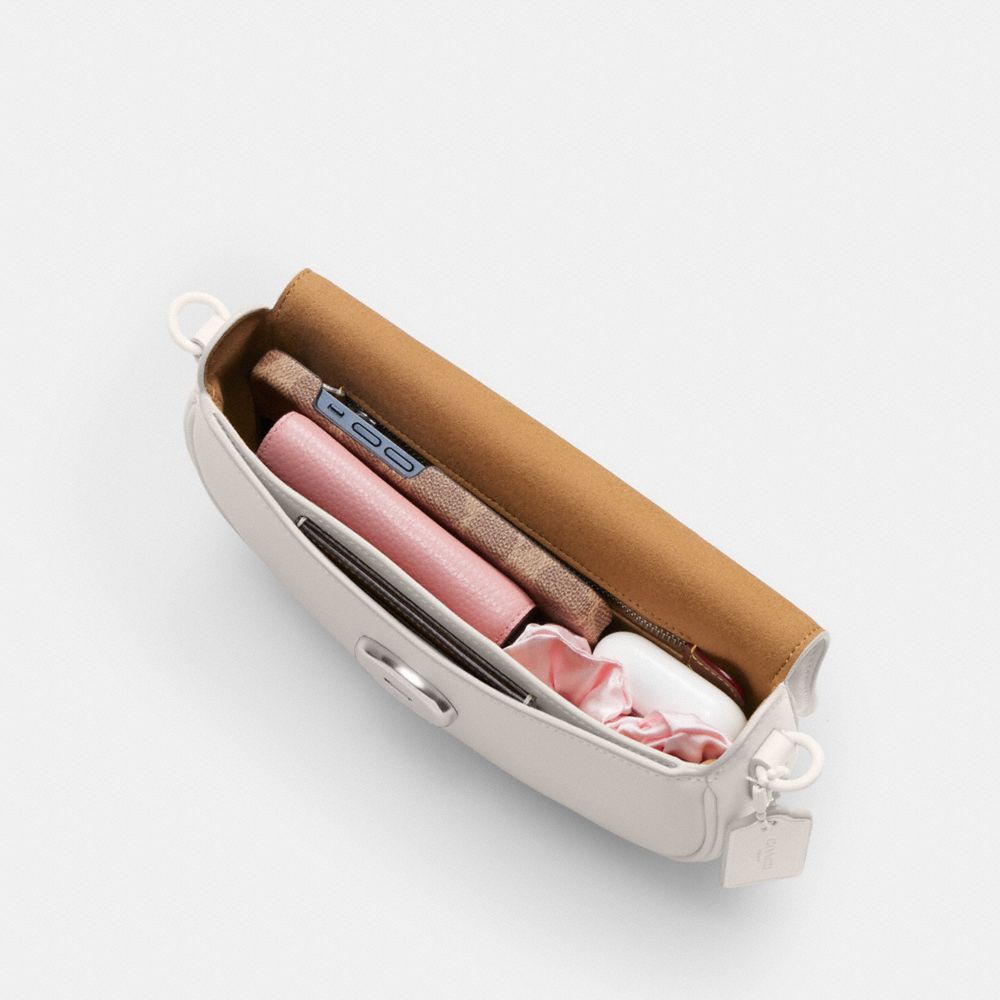 Coach Emmy Saddle Bag 23 Prateadas | COH864819