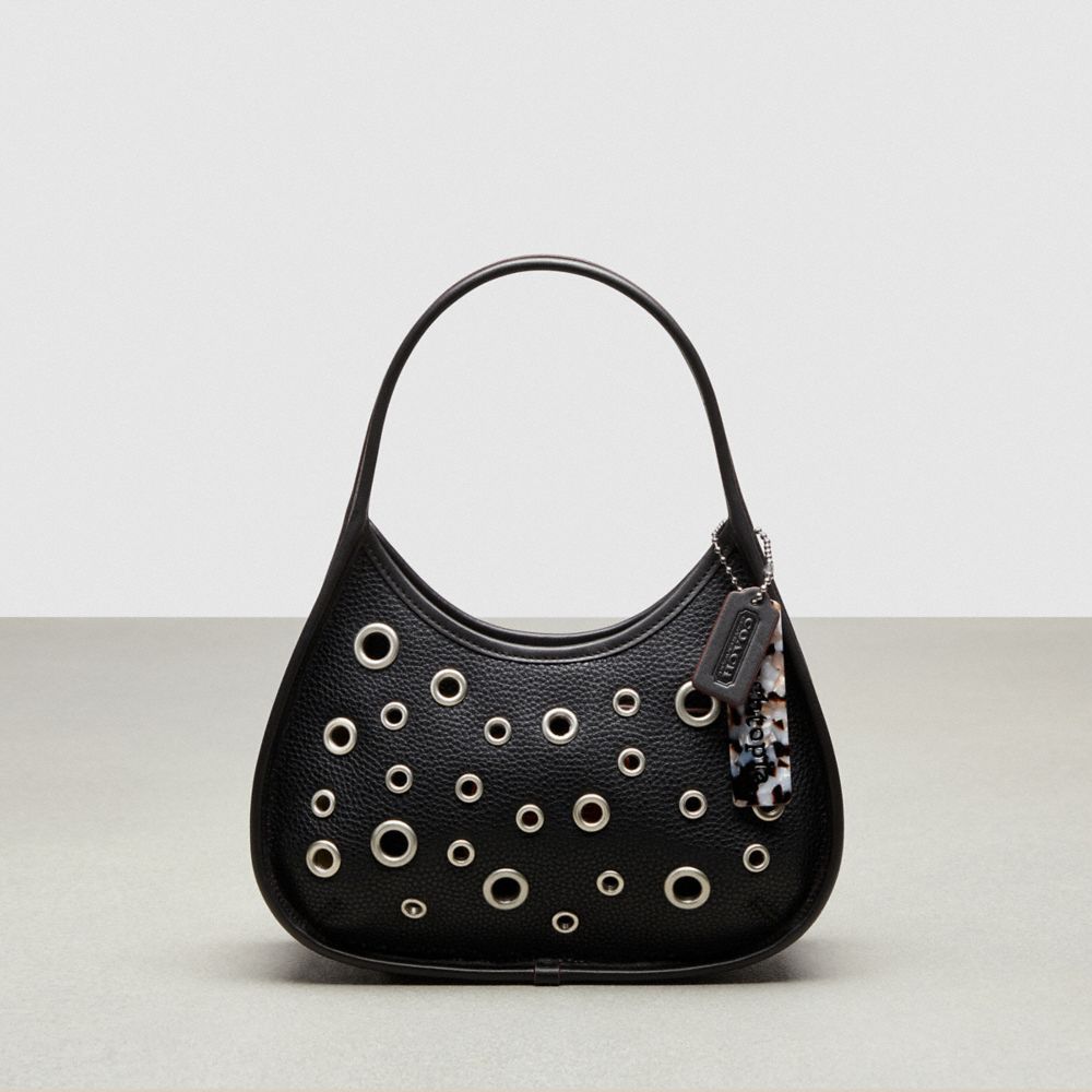 Coach Ergo Bag In Pebbled Coachtopia Leather: Grommets Pretas | COH864816