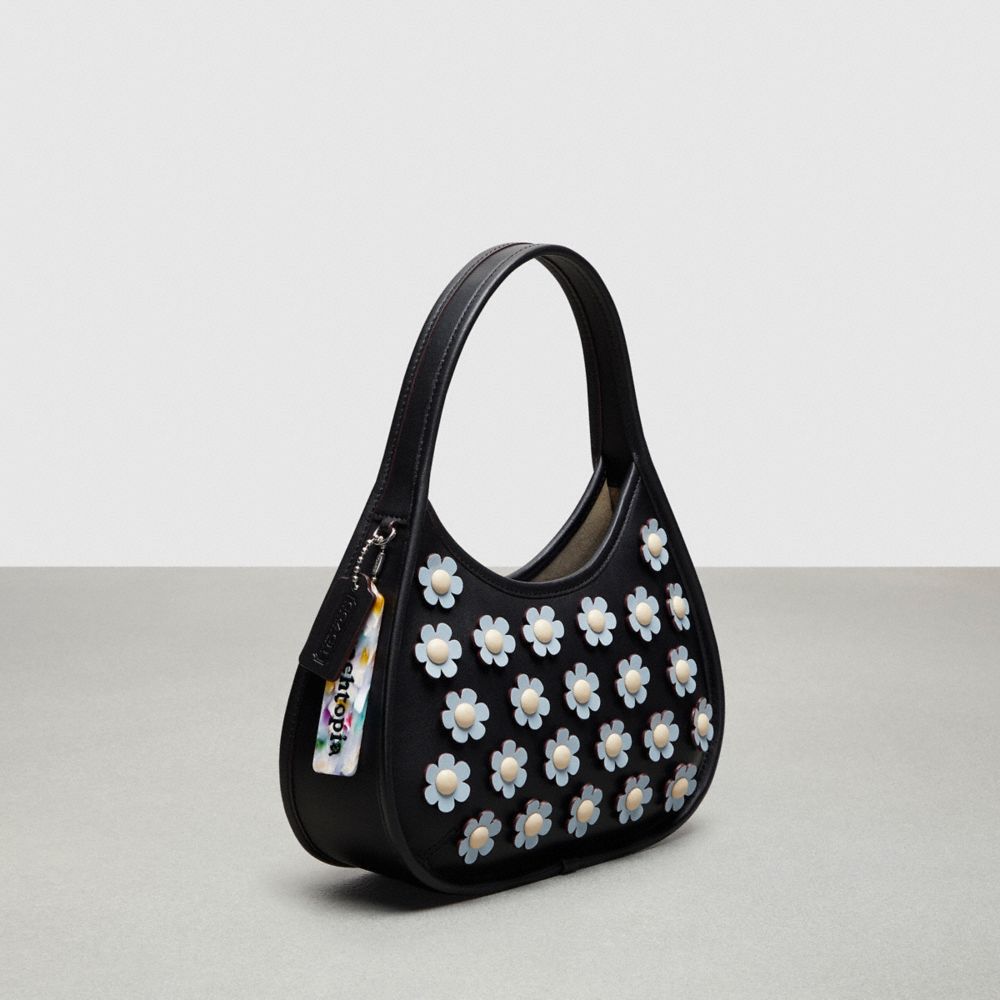 Coach Ergo Bag With Mini Flower Appliqué In Upcrafted Leather Pretas Azuis Multicoloridas | COH864897