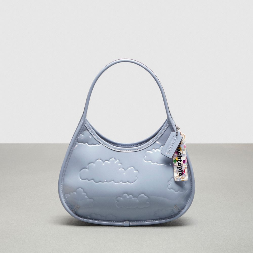 Coach Ergo In Crinkled Patent Coachtopia Leather: Embossed Cloud Print Azuis | COH865126