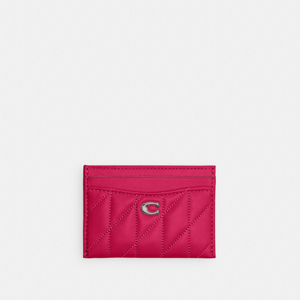 Coach Essential Card Case With Pillow Quilting Prateadas | COH865529