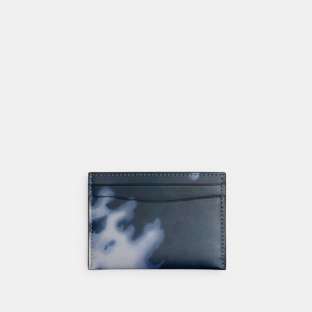 Coach Essential Card Case With Tie Dye Print Prateadas Azul Marinho | COH865575
