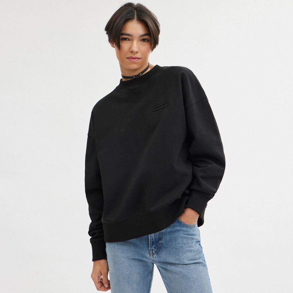 Coach Essential Crewneck Pretas | COH865955