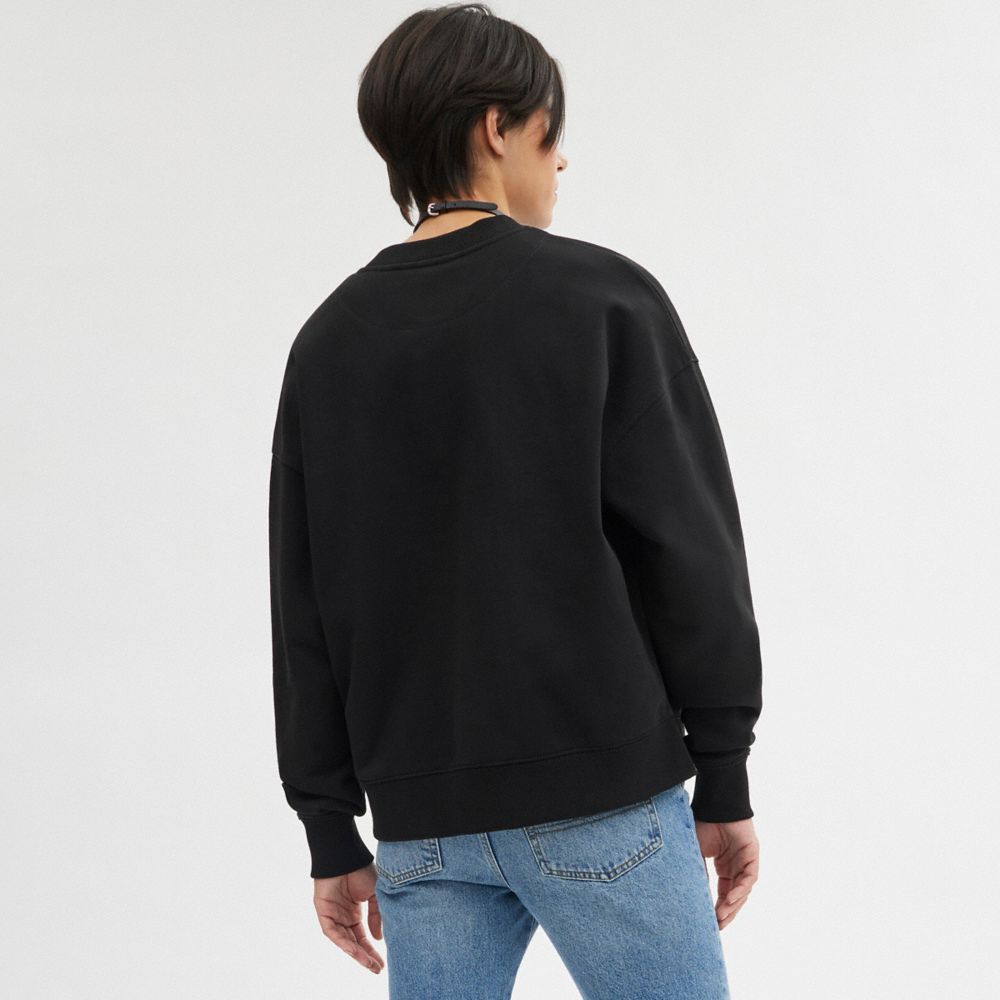 Coach Essential Crewneck Pretas | COH865955