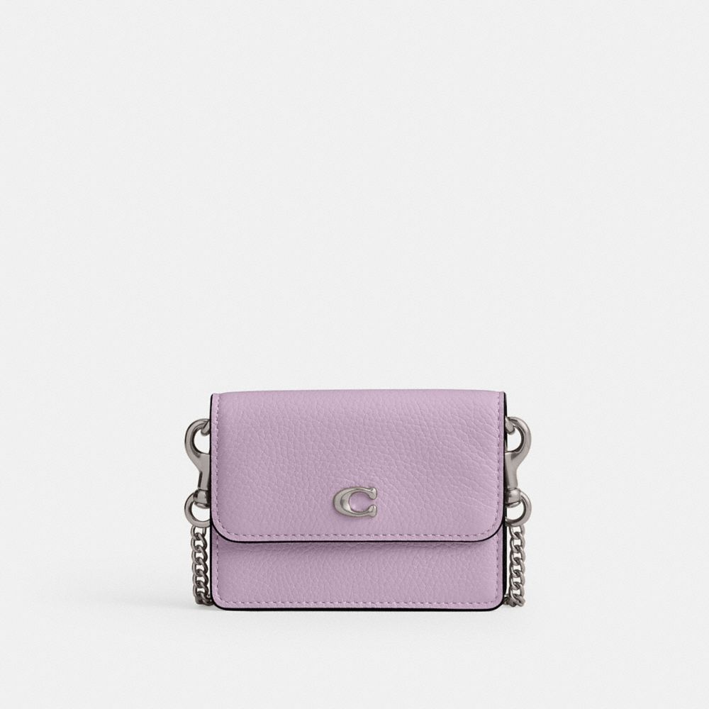 Coach Essential Half Flap Card Case Prateadas Roxo | COH865551