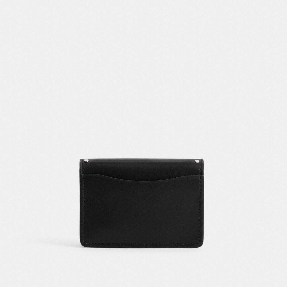 Coach Essential Half Flap Card Case With Rivets Prateadas Pretas | COH865574