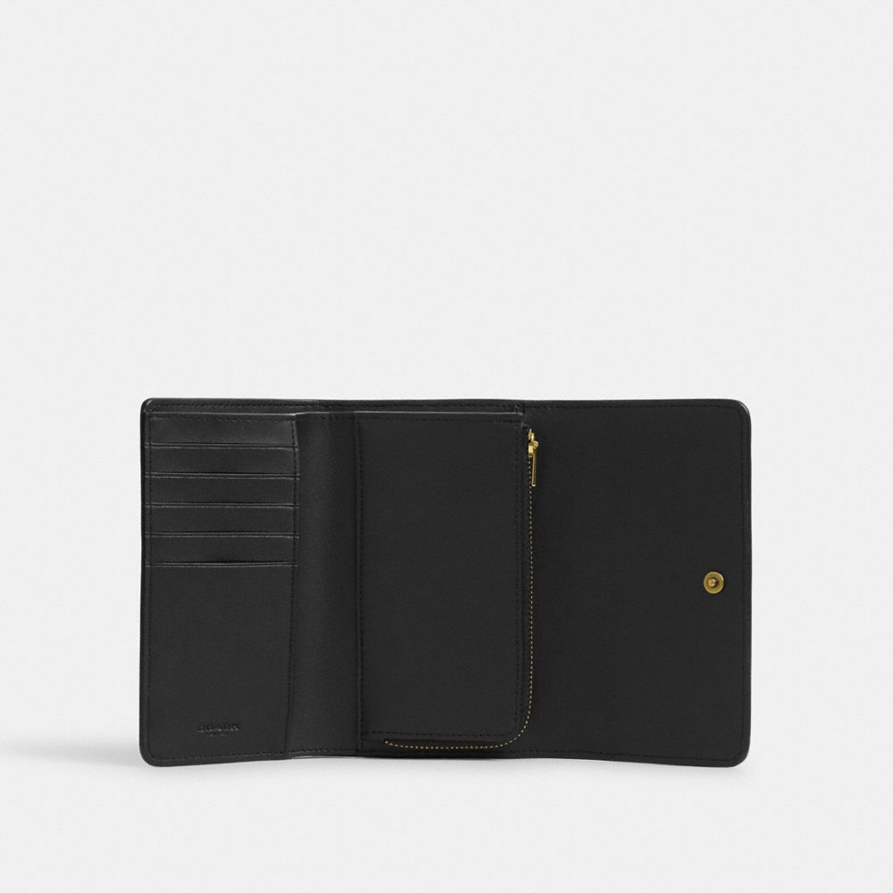 Coach Essential Medium Flap Wallet Pretas | COH865507