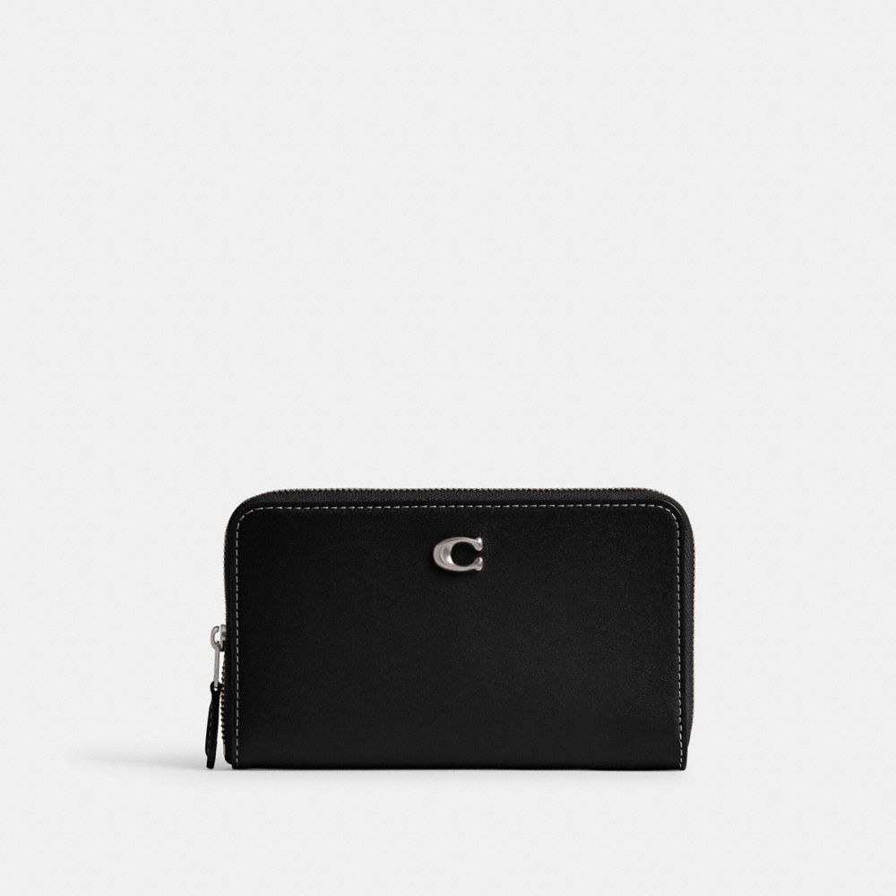 Coach Essential Medium Zip Around Wallet Prateadas Pretas | COH865508
