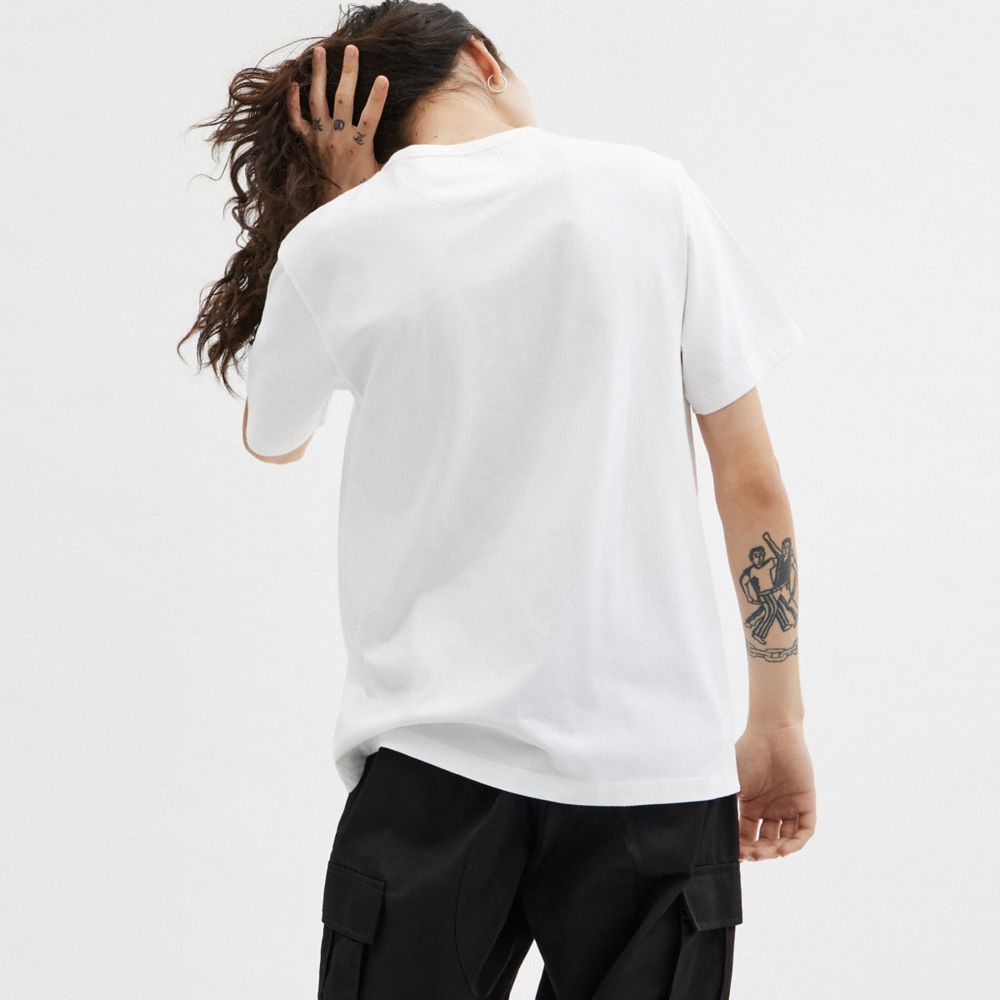 Coach Essential Pocket T Shirt Branco Cinzentas | COH866928