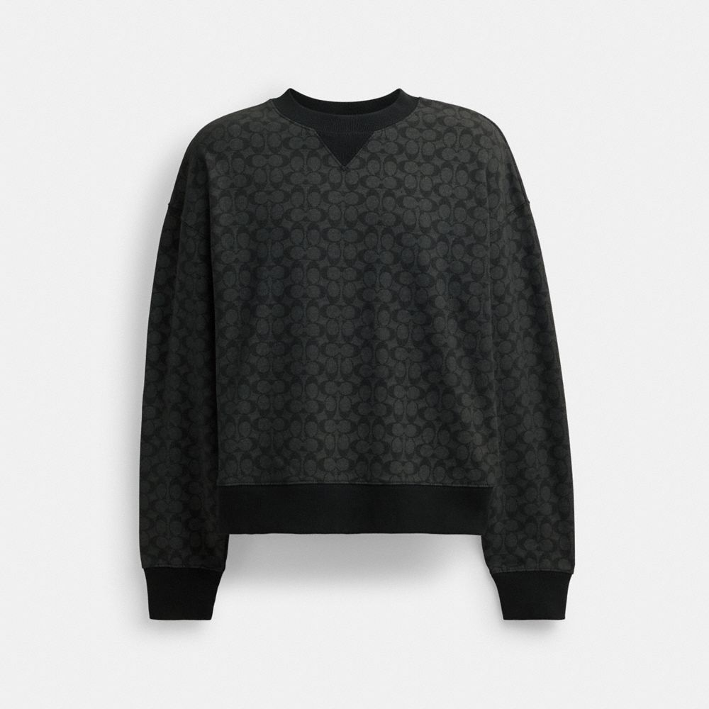Coach Essential Signature Crewneck Cinzentas | COH866881