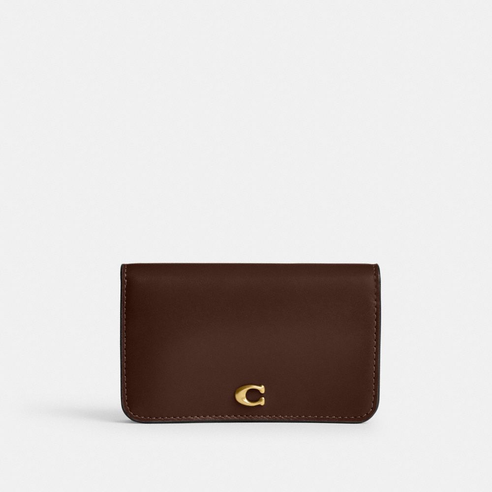 Coach Essential Slim Card Case Chocolate | COH865489