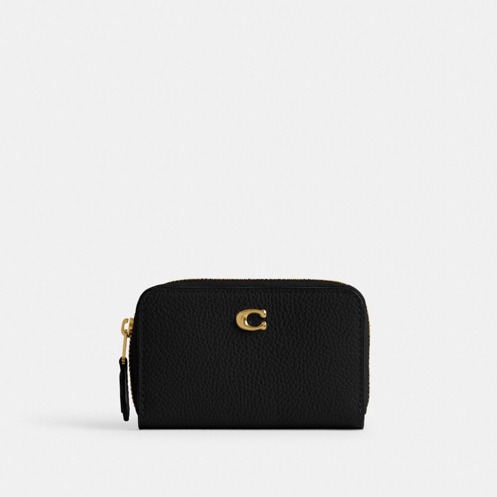 Coach Essential Small Zip Around Card Case Pretas | COH865554