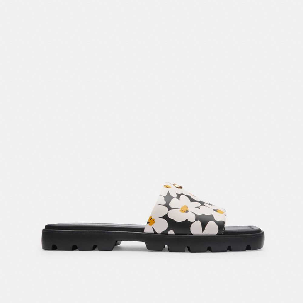 Coach Florence Sandal With Floral Print Multicoloridas | COH865889