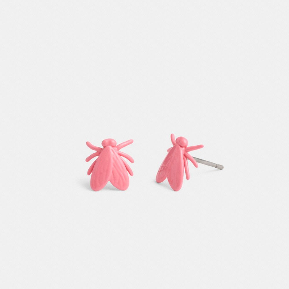 Coach Fly Stud Earrings Prateadas Rosa | COH866122