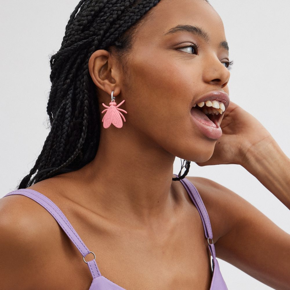 Coach Fly Web Mismatch Earrings Prateadas Multicoloridas | COH866124