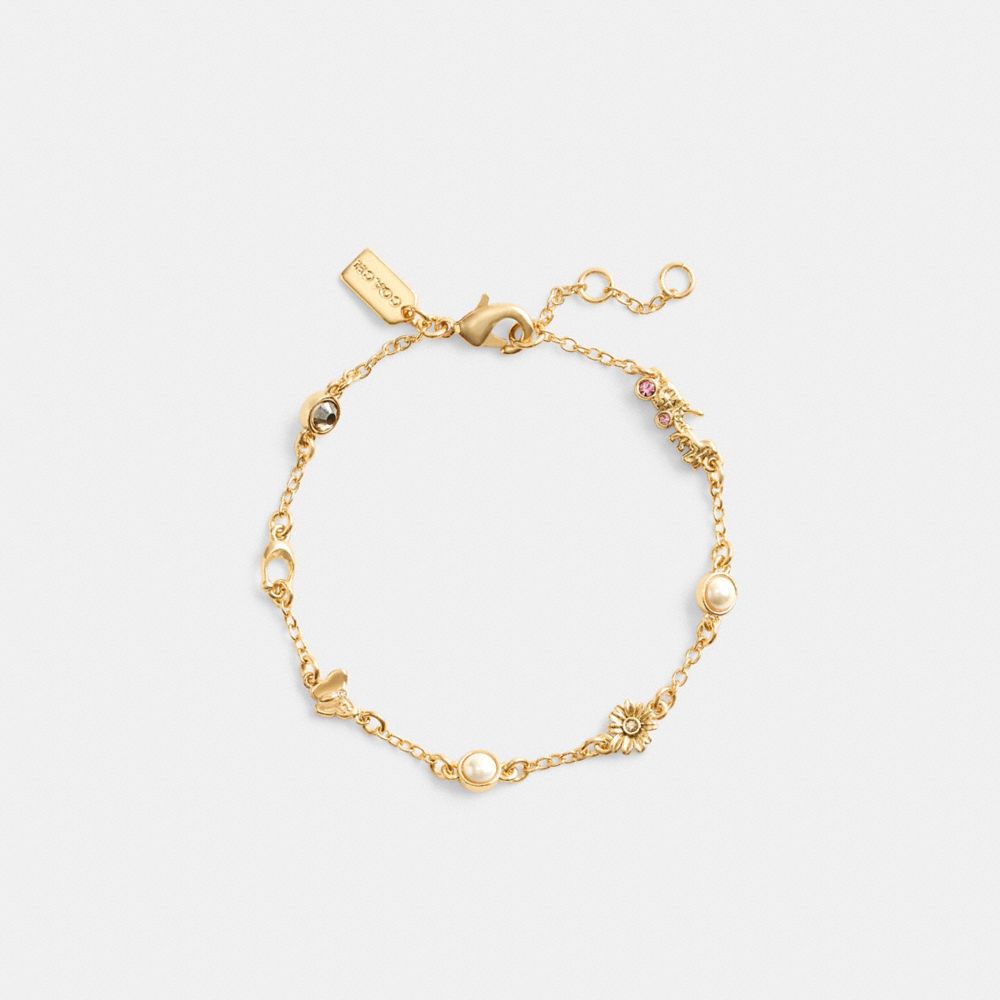 Coach Garden Charms Bracelet Douradas Multicoloridas | COH866129
