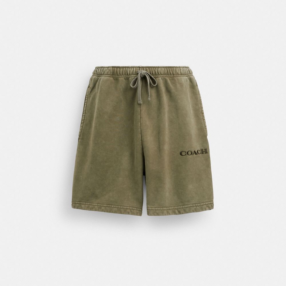 Coach Garment Dye Pull On Shorts Verde Oliva | COH866953