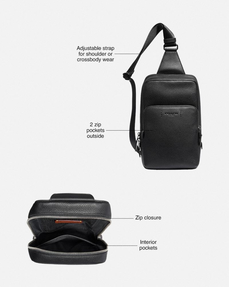 Coach Gotham Pack In Signature Canvas Pretas Cobre Cinzentas Pretas | COH865461