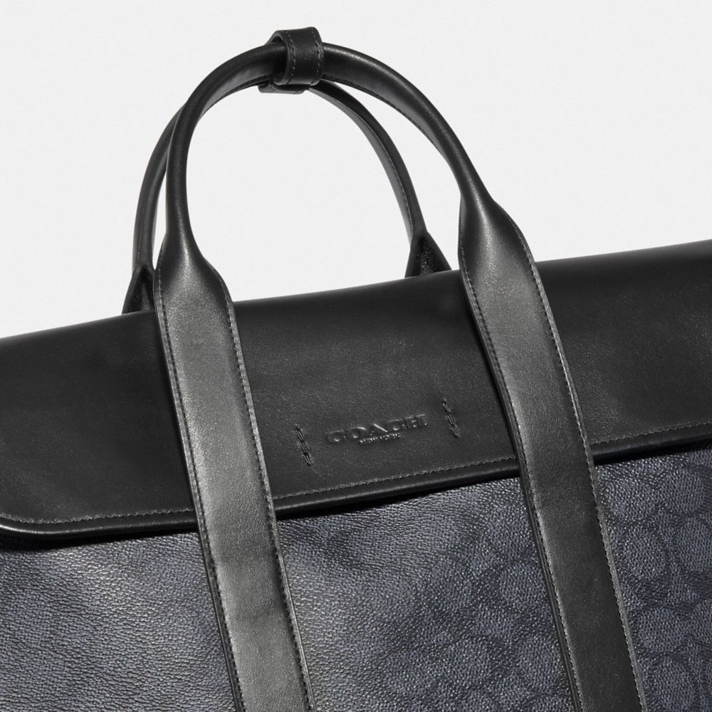 Coach Gotham Portfolio Bag In Signature Canvas Pretas Cobre Cinzentas Pretas | COH866533