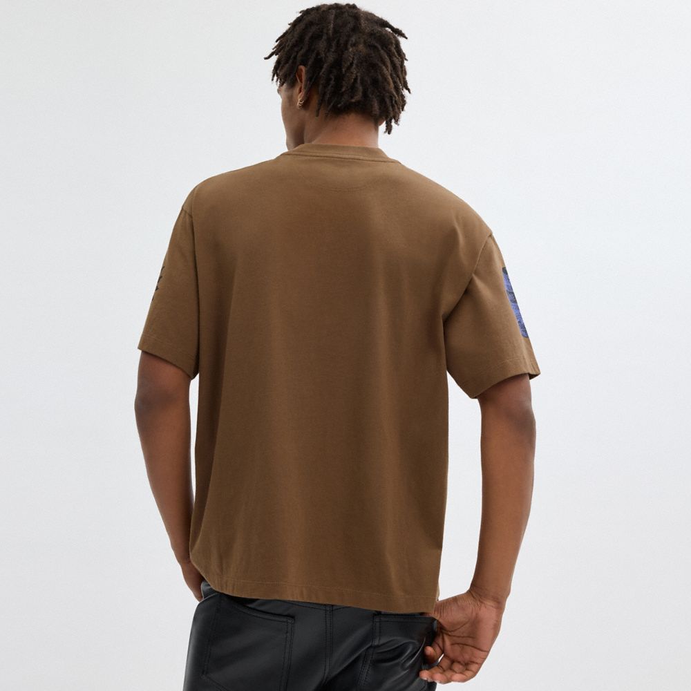 Coach Graphic Relaxed T Shirt In Organic Cotton Marrom | COH866930