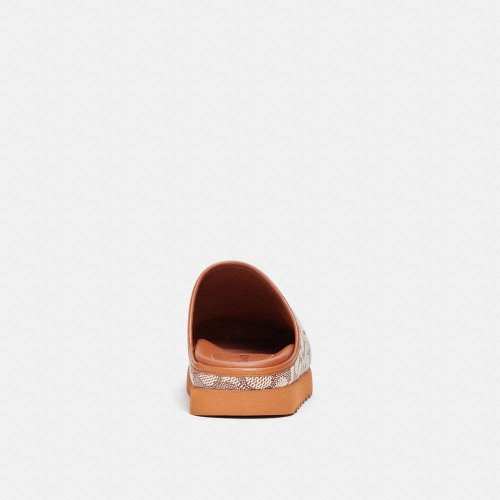 Coach Hadley Slipper In Signature Textile Jacquard Marrom | COH865784