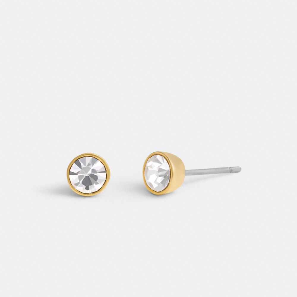 Coach Halo Round Stud Earrings Douradas | COH866121